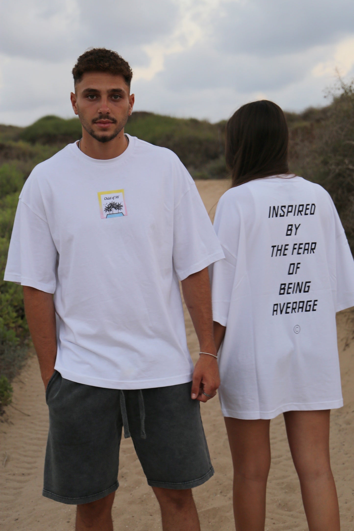 Child of 98' official logo T-shirt - White “inspired by the fear of being average“