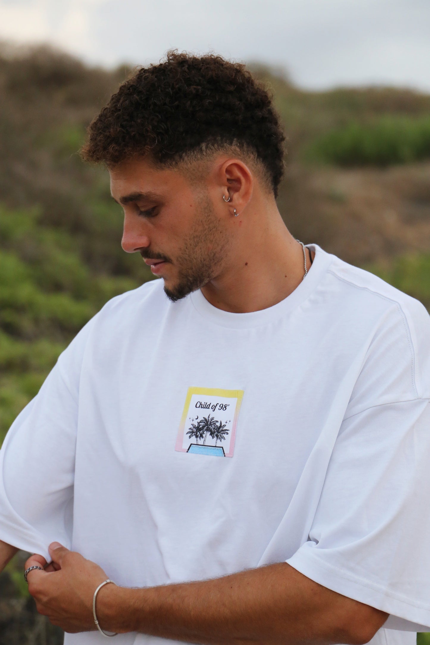 Child of 98' official logo T-shirt - White “inspired by the fear of being average“